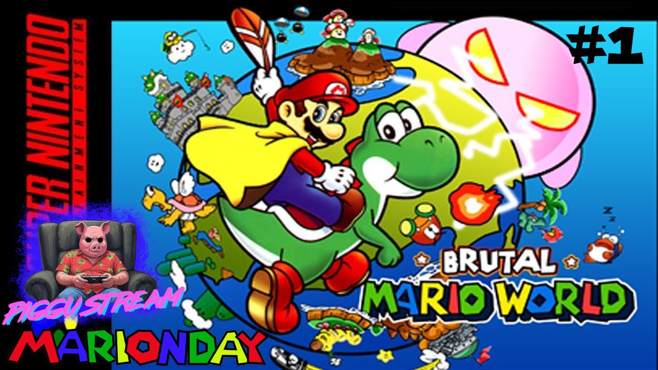 Brutal Mario (SMW Romhack) Part 1 | Piggu Streams