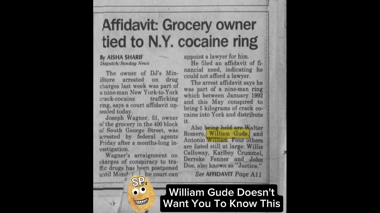 William Gude Was A Drug Dealer