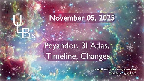 11-05-25 Peyandor, 3I Atlas, Timlines, Changes