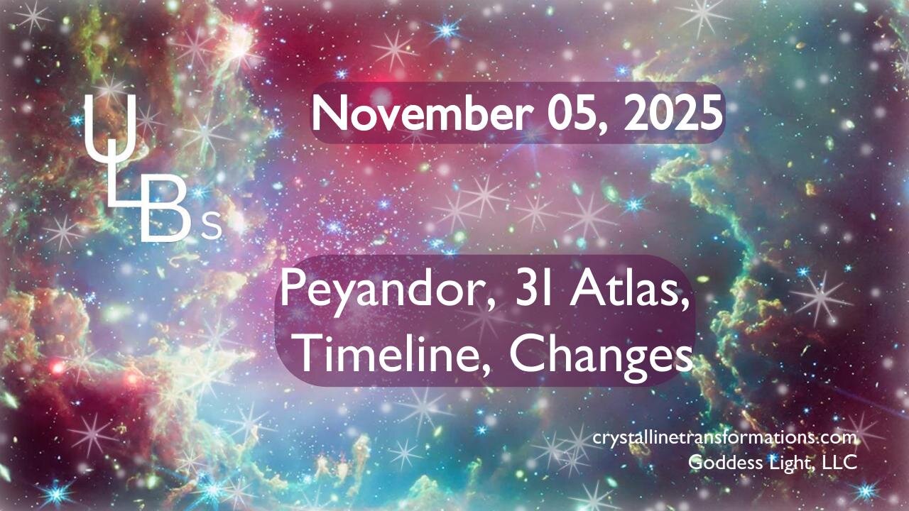11-05-25 Peyandor, 3I Atlas, Timlines, Changes
