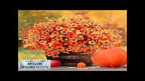 Artificial Fall Flowers for Outdoor Decor Fake Mums 16 PCS Faux Mums Review