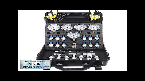 VEVOR Hydraulic Pressure Test Kit 10/100/250/400/600bar 5 Gauges 13 Test Couplings 14 Review