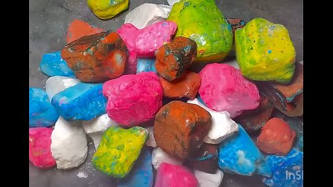 pink blue red chalk asmr