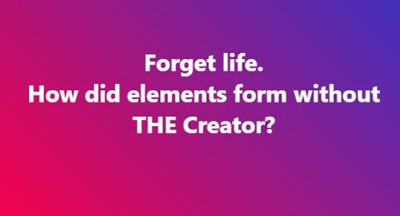 In the beginning God made everything
