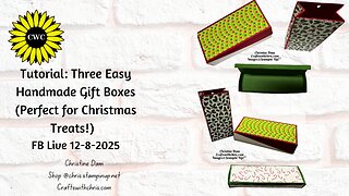 Three Easy Handmade Gift Boxes (Perfect for Christmas Treats!)