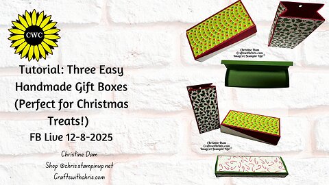 Three Easy Handmade Gift Boxes (Perfect for Christmas Treats!)