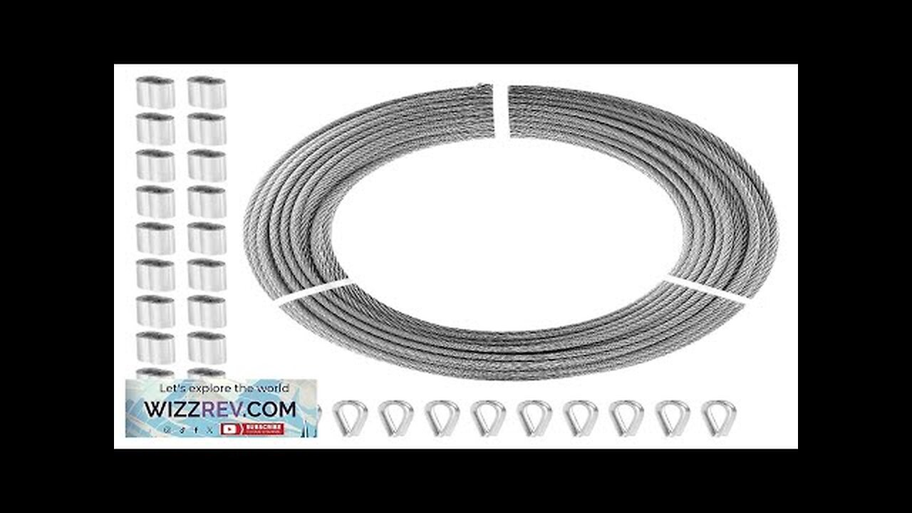 VEVOR T316 Stainless Steel Cable 1/8" 7x7 Steel Wire Rope 100 ft Review