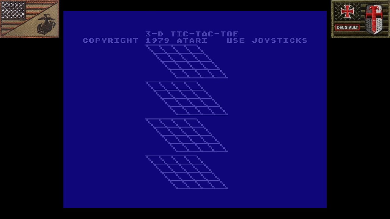 The Grindhouse: "3-D Tic-Tac-Toe" (Atari 800 - 1979) [NA Version]