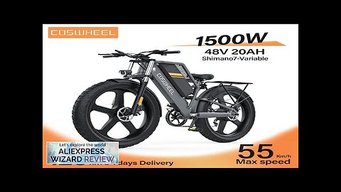 Electric Bike Motorcyle 55Km/h Speed 26Inch Fatbike Drit bike EBike 1500w 48V Review