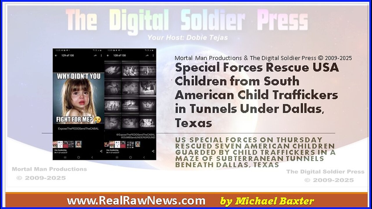 Special Forces Rescue Children from Traffickers under Dallas Texas