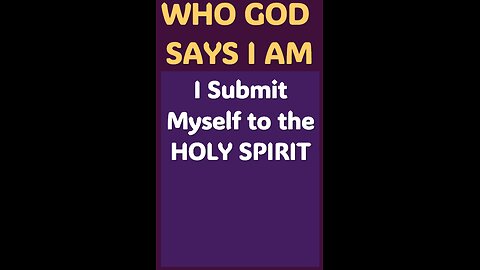 I SUBMIT MYSELF TO THE HOLY SPIRIT #wordofgod #Jesus #wisdom #God #power #HolySpirit #strength #love