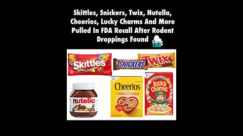 Breaking shocking US FDA massive recall of food over rat poop