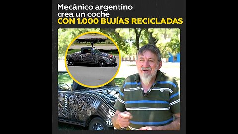 Coche de bujías recicladas: la creación de un mecánico argentino