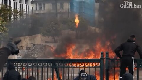 Violence Clashes Erupt Between Youths And Riot Police Amid Protest In Athens