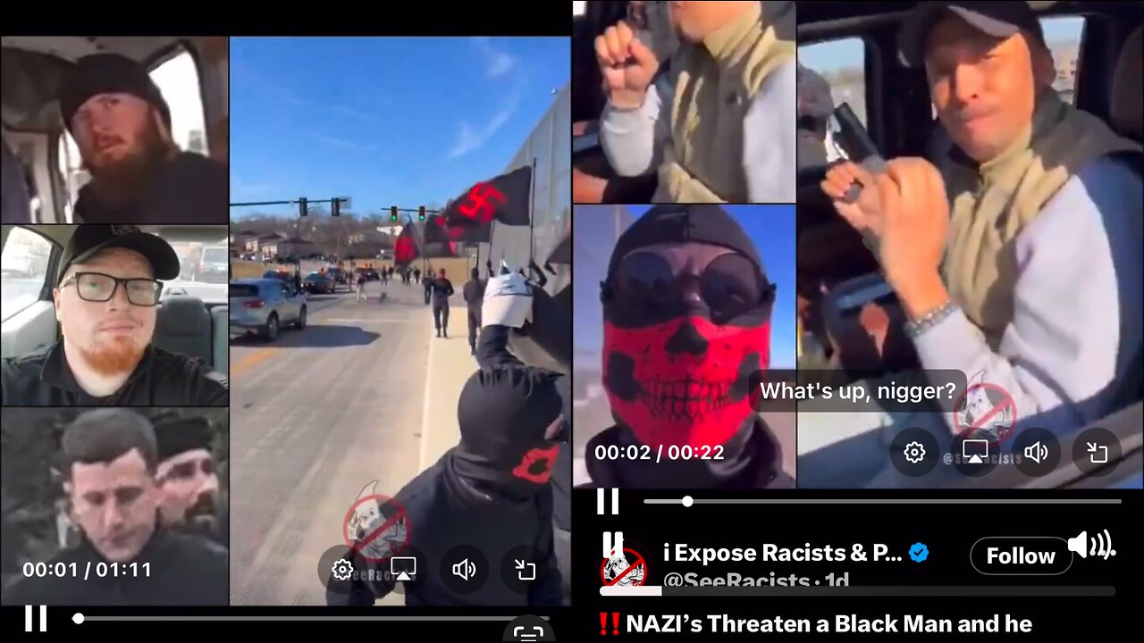 WHITE SUPREMACISTS Protesting w/ Swastika Flags in Lincoln Heights, Cincinnati #america #swastika