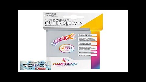 Gamegenic: Outer Sleeves: Matte Japanese Size (60) Review