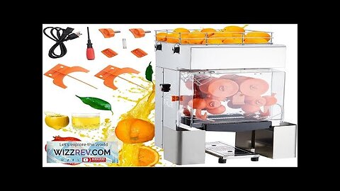 Automatic Commercial Orange Juicer Machine 110V 120W Extractor with Pull-Out Filter Box Review