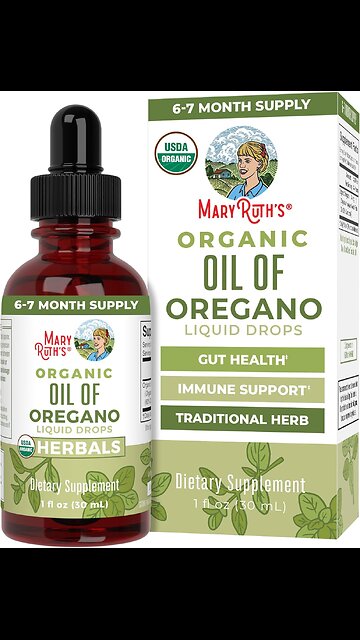 MaryRuth Organics Oregano Oil Drops - 6 Month Supply