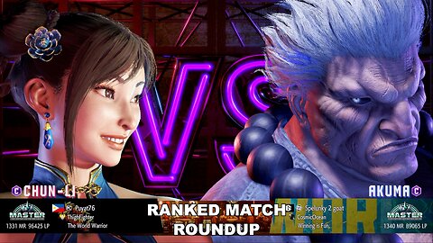 Kuya Kalbo SF6 Ranked Roundup. Chun Li Master Rank [Hori Fight Stick]