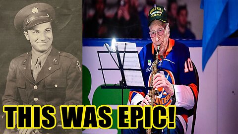 104 year old WWII vet SHOCKS NHL crowd with National Anthem! USA USA CHANTS BREAK OUT!