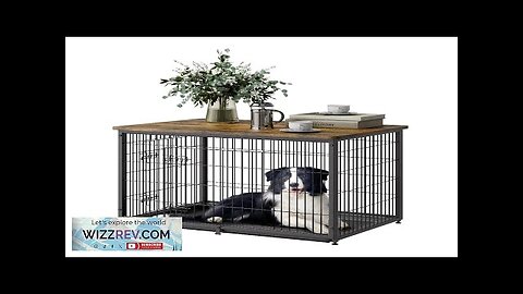 Dog Crate Furniture 38 in Indoor Wooden Dog Kennel with Tray Heavy Review