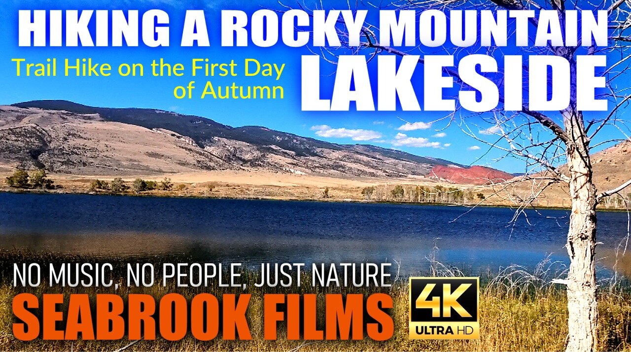 Hiking a Rocky Mountain Lakeside: Trail Hike on the First Day of Autumn