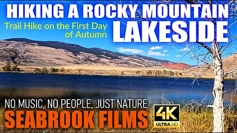 Hiking a Rocky Mountain Lakeside: Trail Hike on the First Day of Autumn