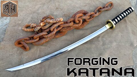 Forging a KATANA out of Rusted Iron CHAIN