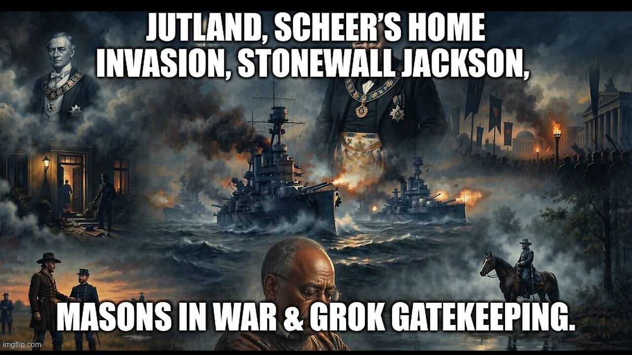 Jutland, Scheer’s Home Invasion, Stonewall Jackson, Masons In War & Grok Gatekeeping.