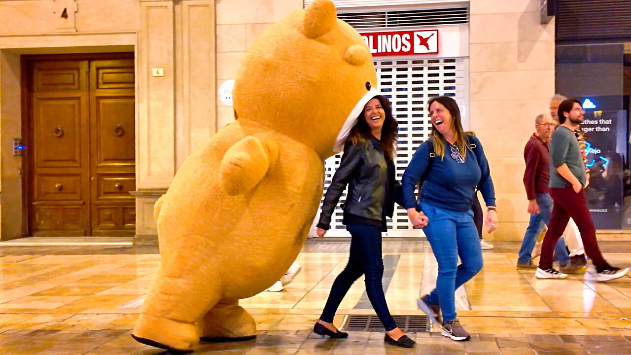 Giant Gorilla and Teddy Bear 🐻 Funny Reactions in City Center