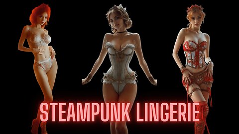Steampunk Lingerie Redhead Will Make You Believe in Christmas Magic! 🎄❤️🔥