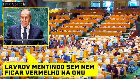 LAVROV PASSEIA E MENTE NO PÓDIO DA ONU, NEGANDO ATAQUES CONTRA PAÍSES DA OTAN