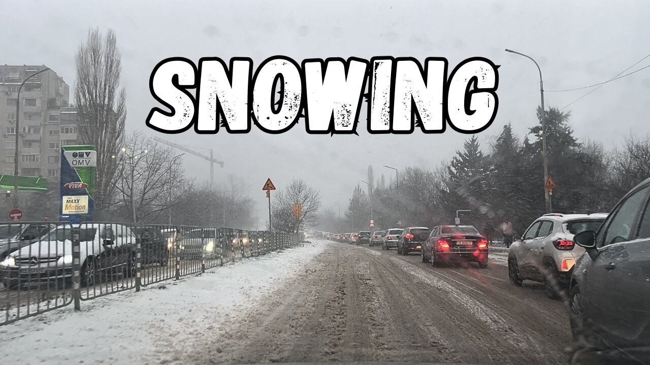 Snowy Drive Through Sofia 🇧🇬