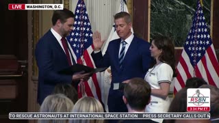 WATCH: VP JD Vance Swears in the New Department of Transportation, Secretary Sean Duffy