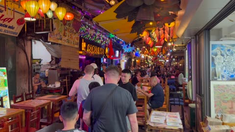 Beer Street in Hanoi, Vietnam