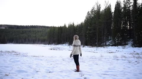 Ancient Nordic Herding Call in Snowy Forest