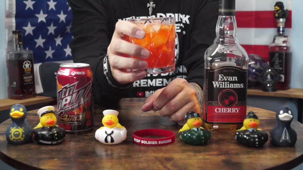 Albert Violette - Evan Williams Cherry Whiskey & Mtn Dew Citrus Cherry Soda