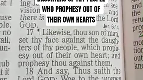 Livestream Preview Ezekiel #ch 13:17 KJV Prophesy Against Daughters of Israel #faith #live #pre #kj