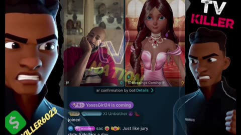 TERESA CLOWNS TOMIKAY WHILE LINE WITH TRINA B