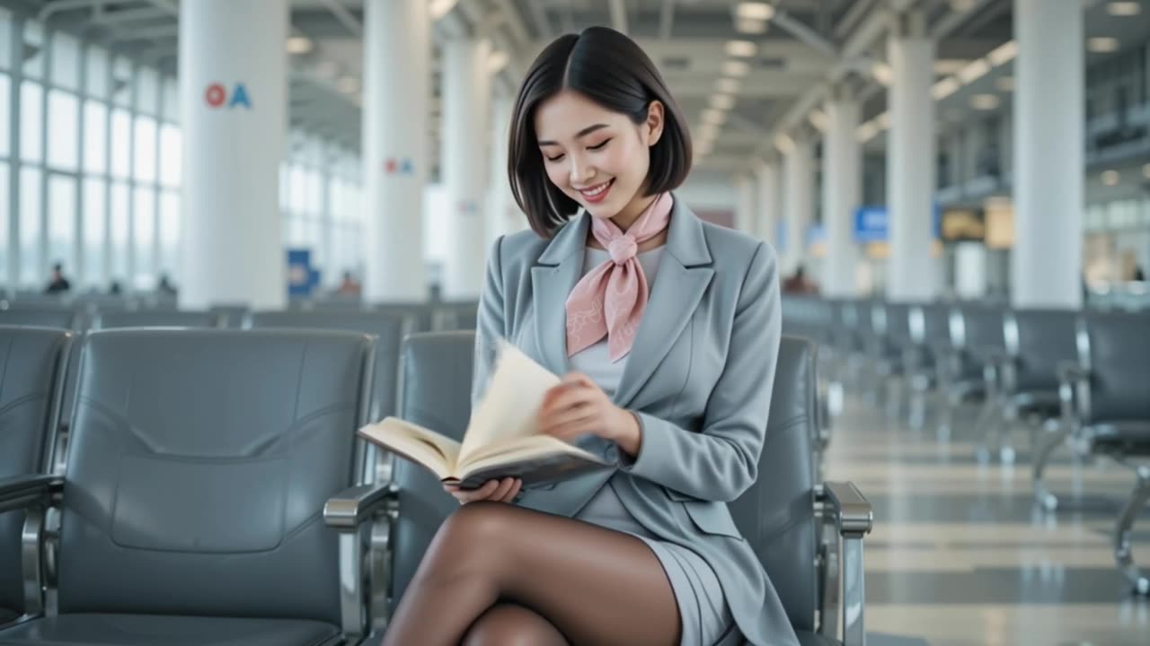 Her Soft Smile — The Charming Flight Attendan