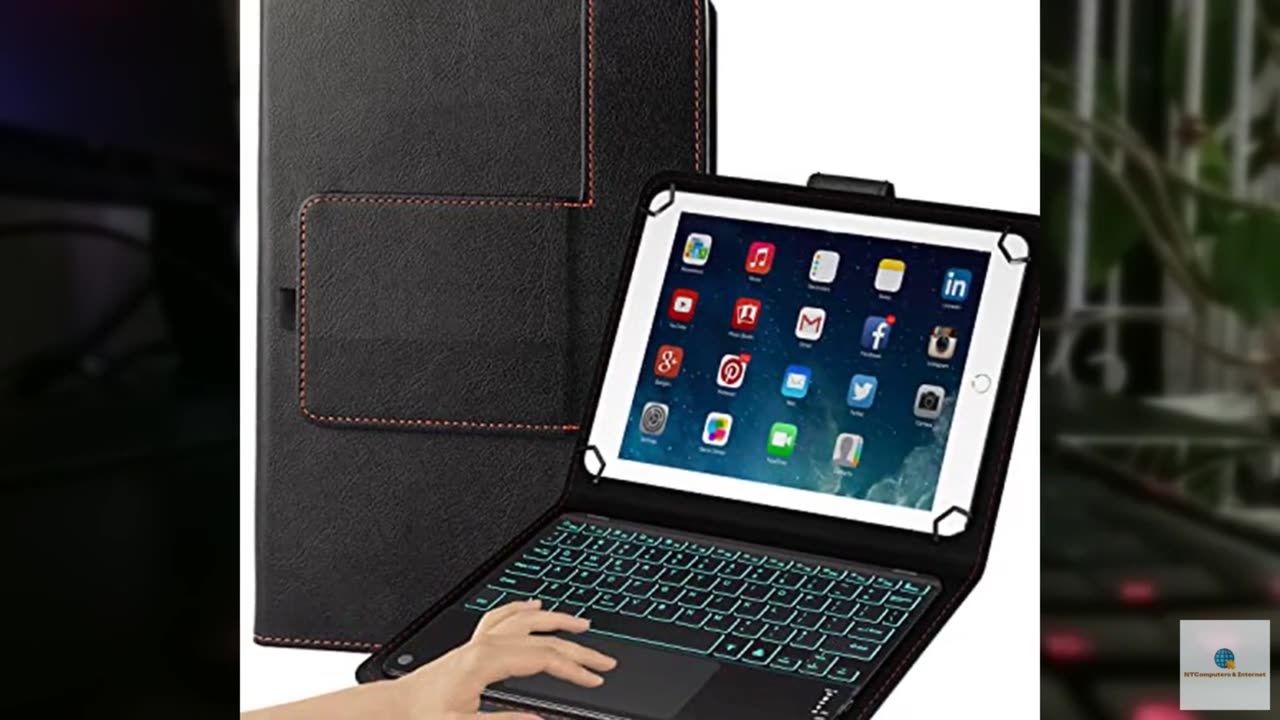eoso TouchPad Keyboard case for 9",9.7",10.1",10.2",10.5",10.9",11" Tablets,2-in