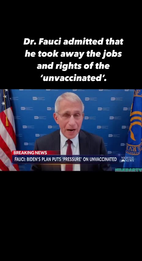 Fauci in 2021 - threats, intimidation, and coercion all breach the Nuremberg Code