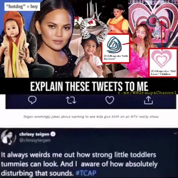 CHRISSY TEIGEN DELETING 60,000 TWITTER POSTS TO PEDOPHILIA THEN DELETED HER ACCTOUNT ENTIRELY 8 MONTHS LATER