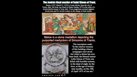 Jewish Ritual Murder Revisited: Blood Libel? (Dear Christian Zionists: Here's Your JPill)