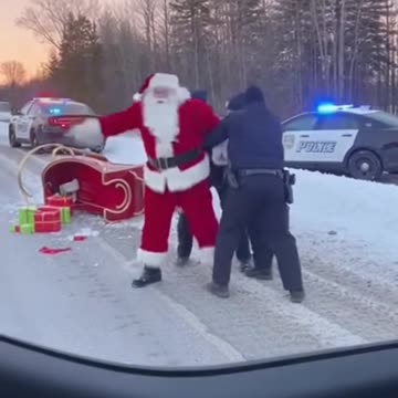 Santa Just Got Pulled Over and It Went Completely Off the Rails #Sora #Ai #Santa
