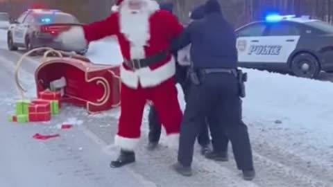 Santa Just Got Pulled Over and It Went Completely Off the Rails #Sora #Ai #Santa
