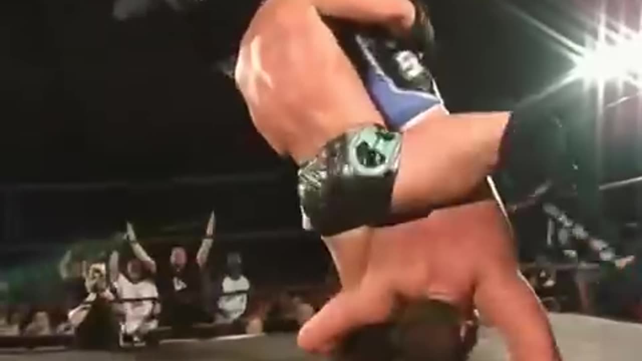 A.J. Styles drops a guy on his head #1
