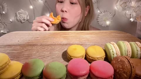 Pierre Hermé Macarons ASMR 🥧🍬 Satisfying Mukbang & Eating Sounds