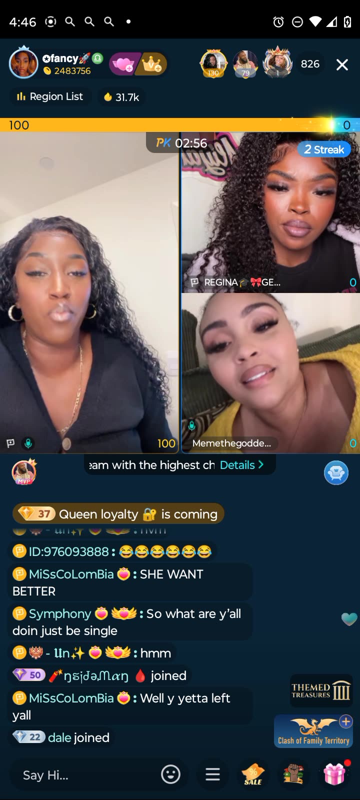 Liyah trys to get messy with Looze Cannon girl