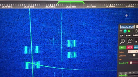 26.540 Data Stream + Burst Transmissions (with taxi on 26.535 ) Via G8JNJ SDR 11 21 24